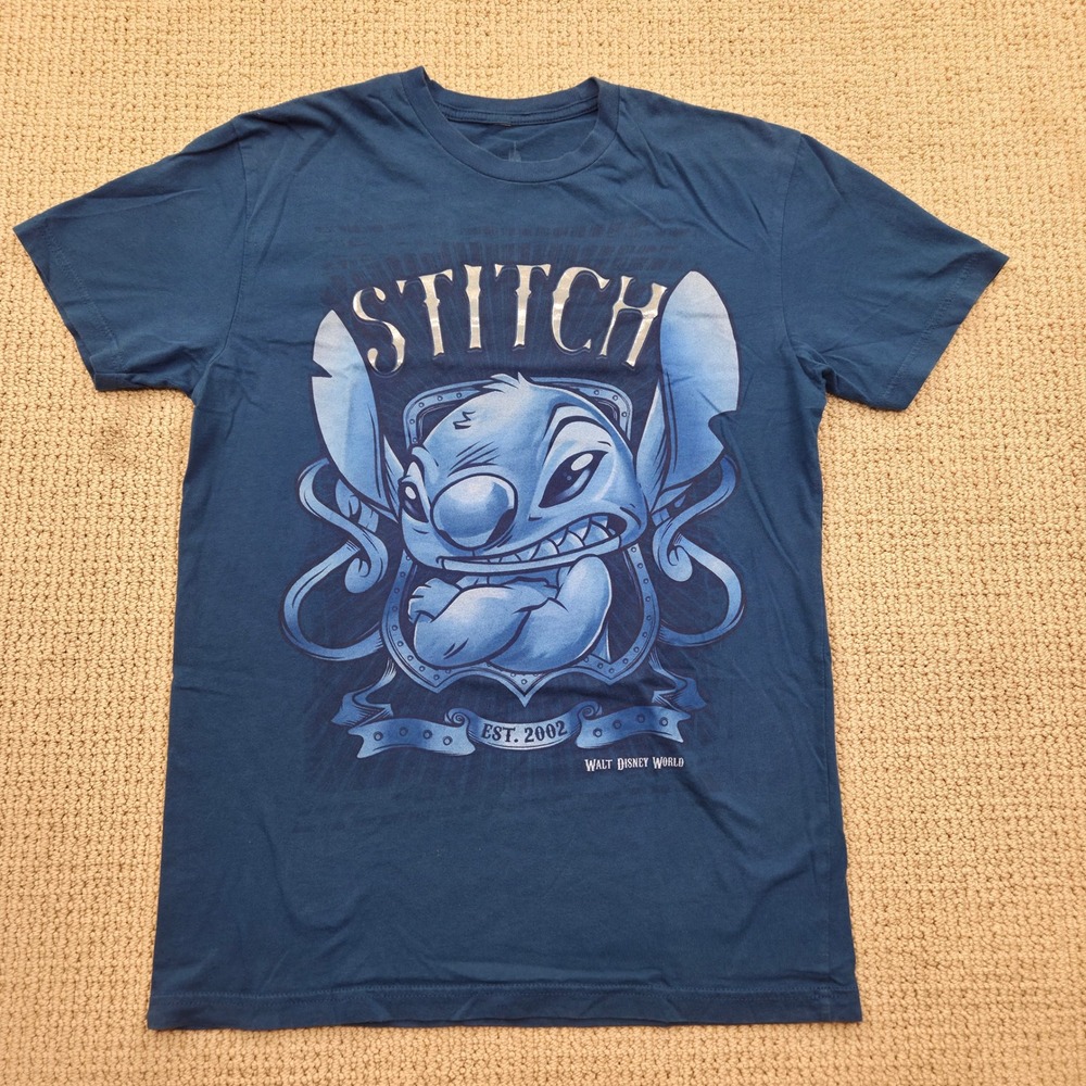 Disney Stitch Graphic Tee‎ Walt Disney World T-Shirt Est 2002 Unisex Small